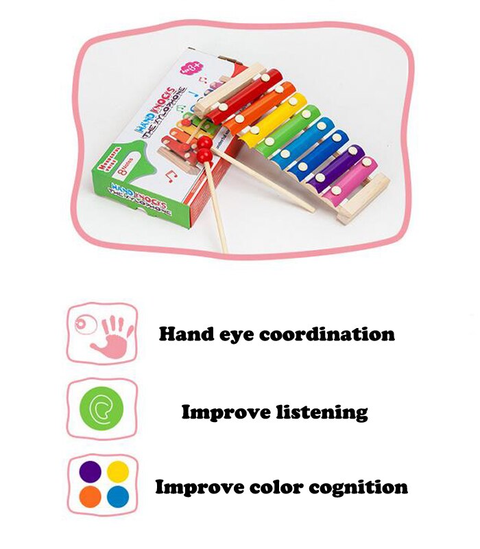 Baby Music Instrument Toy Wooden Xylophone Children Kids Musical Funny Toys For Baby Girls Educational Toys Gifts Baby Xylophone